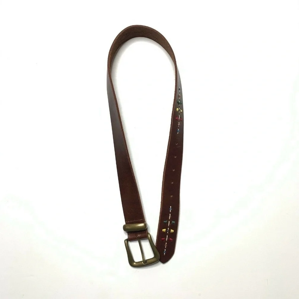 Fossil Belt Women M‎ Embroidered Beaded Leather